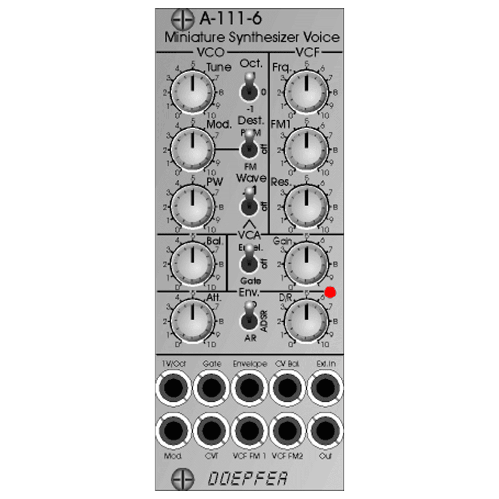 Doepfer A-111-6 Minature Synth Eurorack Full Voice Module