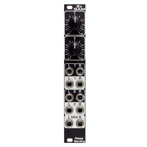 Happy Nerding 2xSAM Eurorack Dual Stereo Mixer Module (Black)