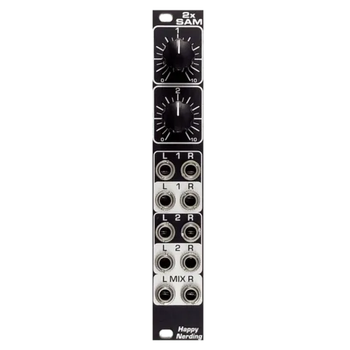 Happy Nerding 2xSAM Eurorack Dual Stereo Mixer Module (Black)