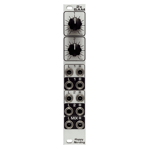Happy Nerding 2xSAM Eurorack Dual Stereo Mixer Module (Silver)
