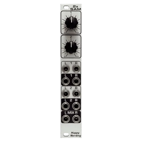 Happy Nerding 2xSAM Eurorack Dual Stereo Mixer Module (Silver)