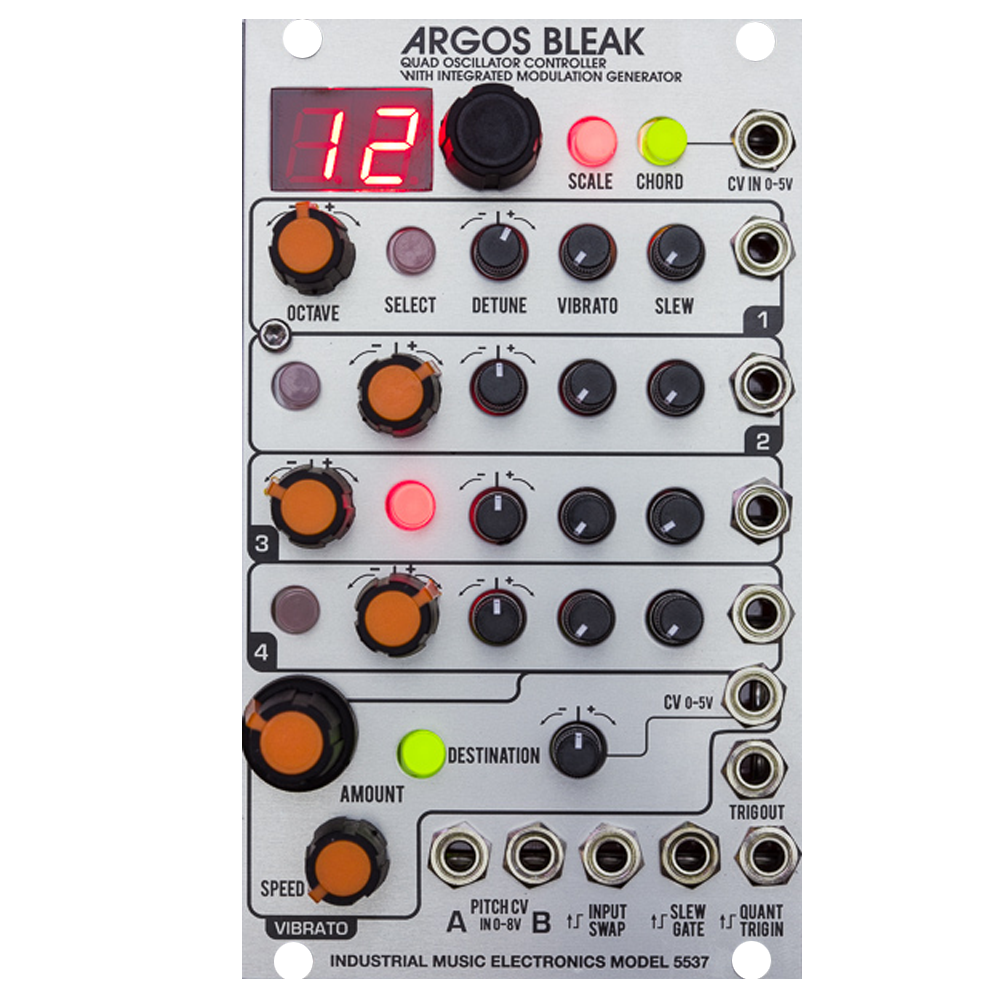 Industrial Music Electronics Argos Bleak Eurorack Quad Oscillator Controller Module