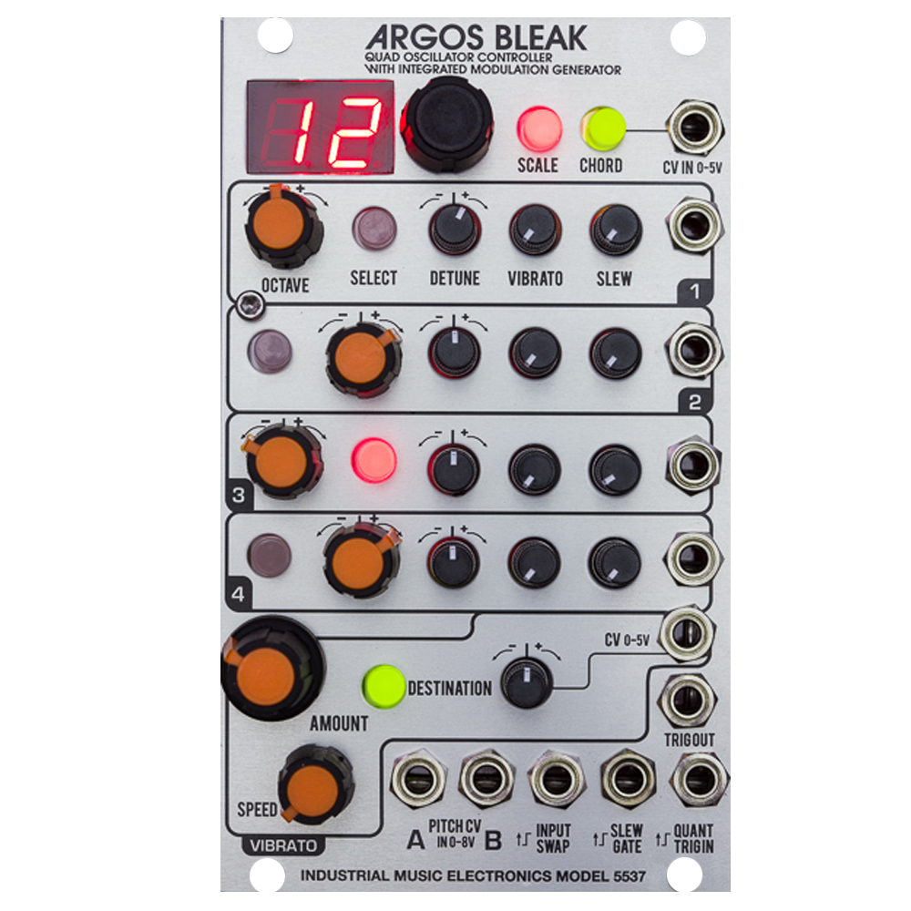 Industrial Music Electronics Argos Bleak Eurorack Quad Oscillator Controller Module