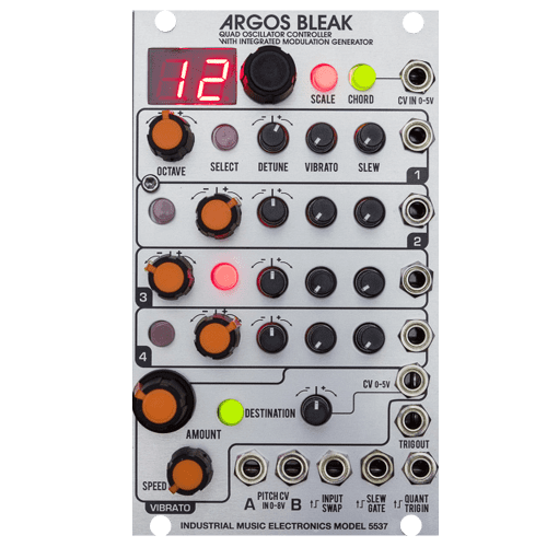Industrial Music Electronics Argos Bleak Eurorack Quad Oscillator Controller Module