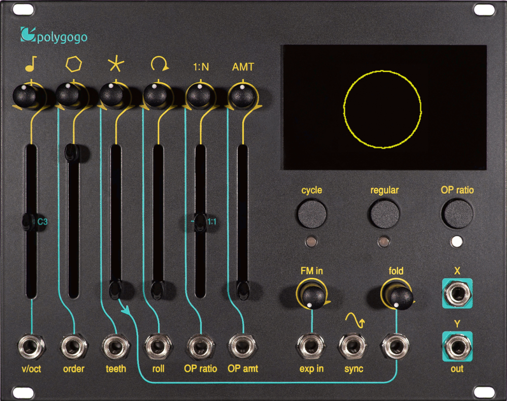 E-RM Polygogo Stereo Oscillator Eurorack Module