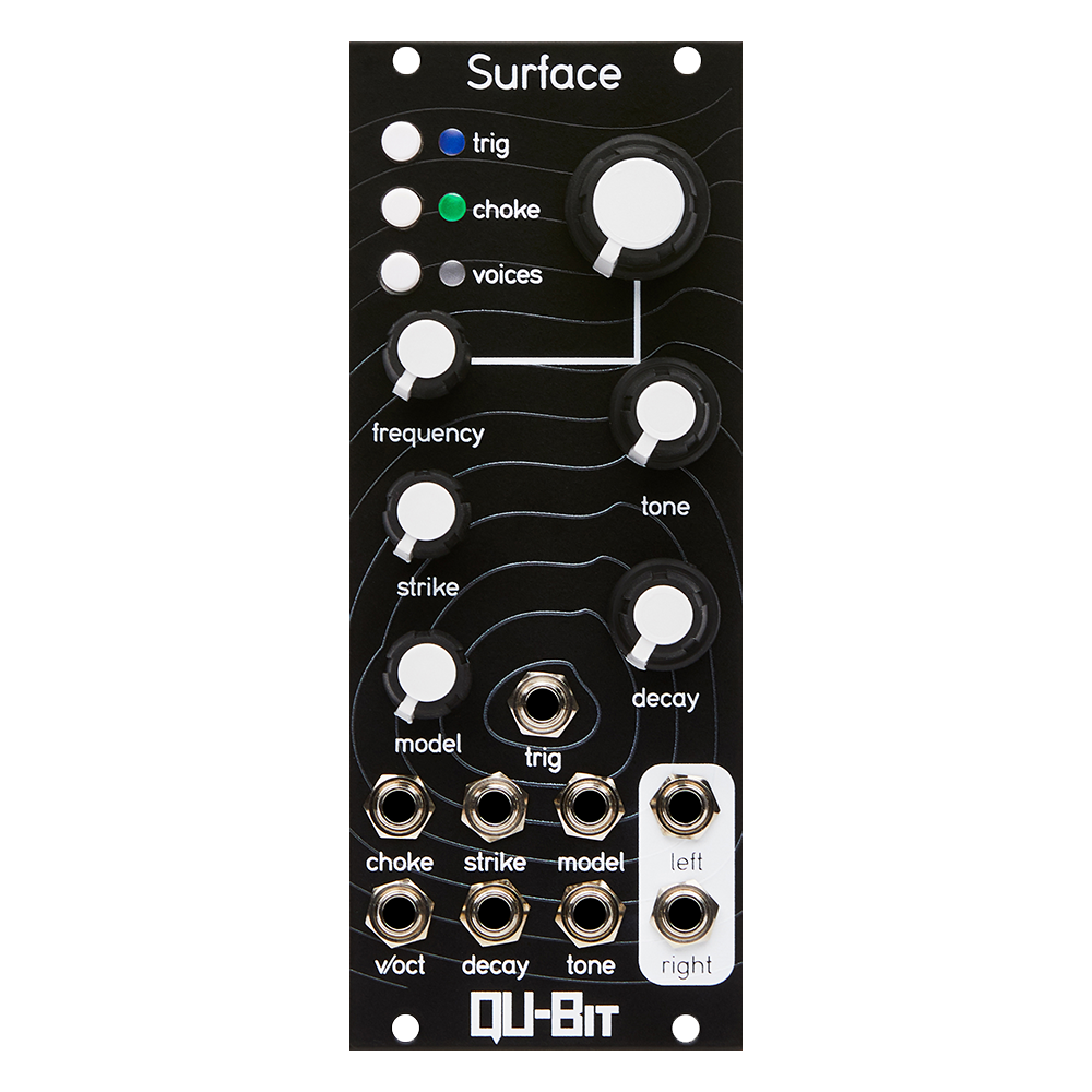 Qu-Bit Electronix Surface Eurorack Physical Modelling Voice Module (Black)