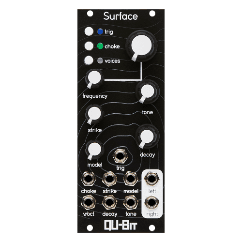 Qu-Bit Electronix Surface Eurorack Physical Modelling Voice Module (Black)