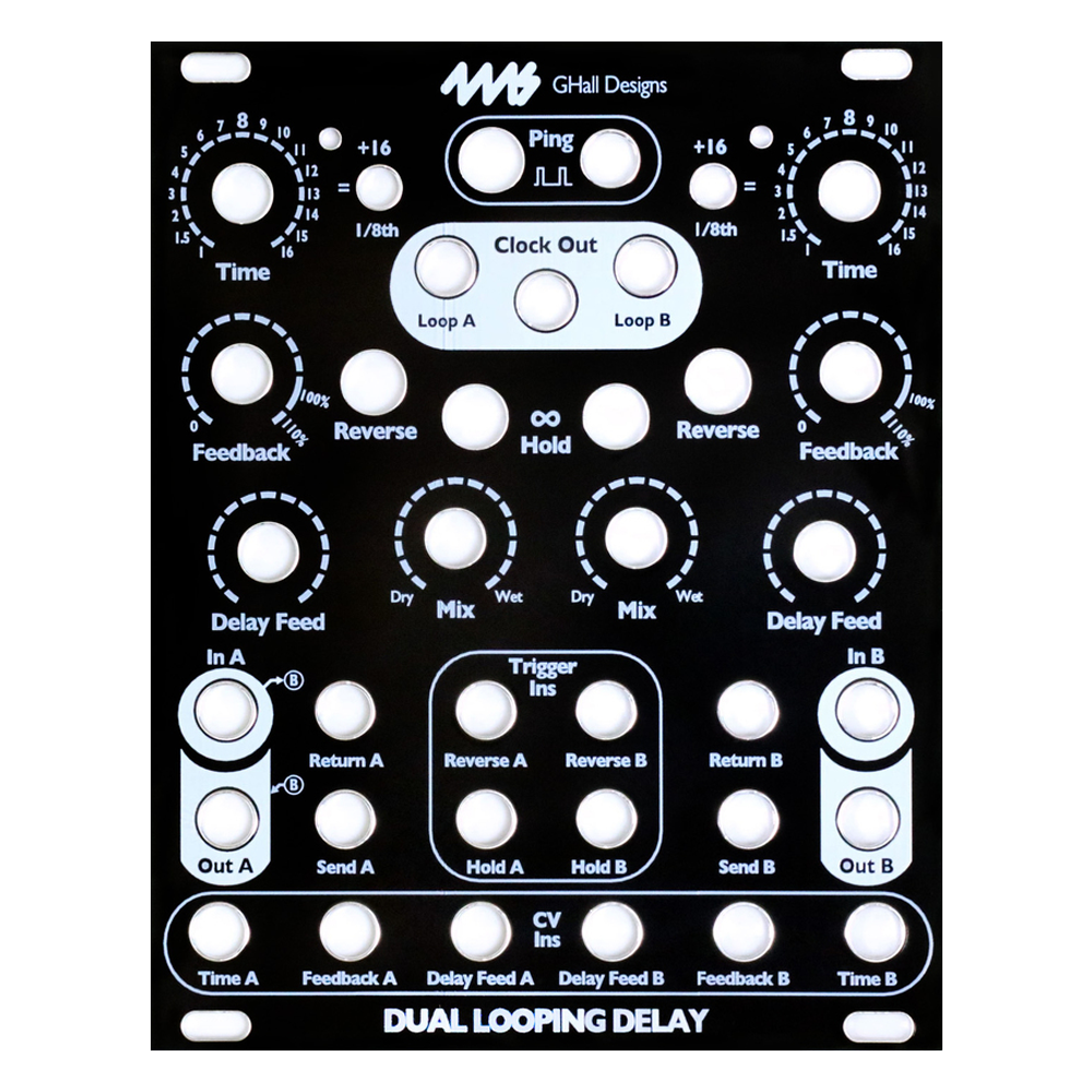 4ms Dual Looping Delay Black Faceplate (Faceplate Only)