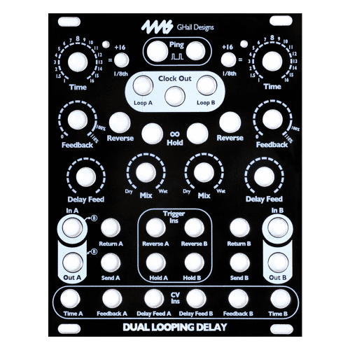 4ms Dual Looping Delay Black Faceplate (Faceplate Only)