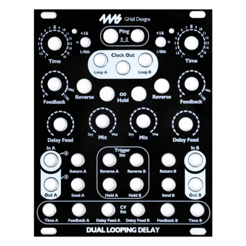 4ms Dual Looping Delay Black Faceplate (Faceplate Only)