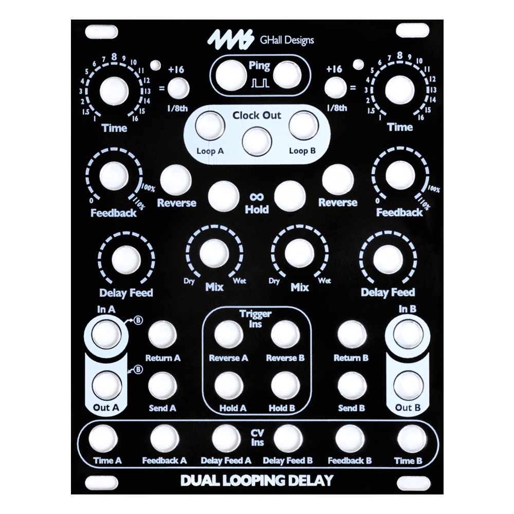 4ms Dual Looping Delay Black Faceplate (Faceplate Only)