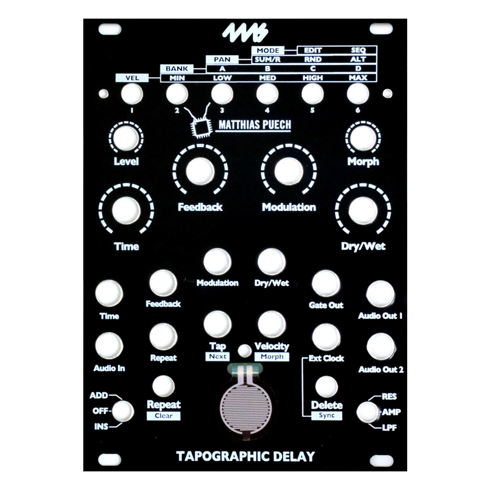 4ms Tapographic Delay Black Faceplate (Faceplate Only)