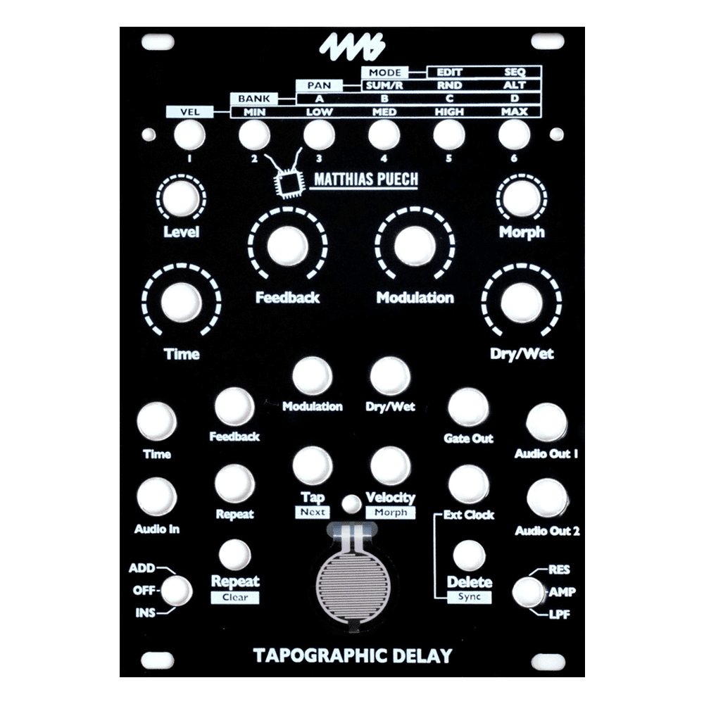 4ms Tapographic Delay Black Faceplate (Faceplate Only)