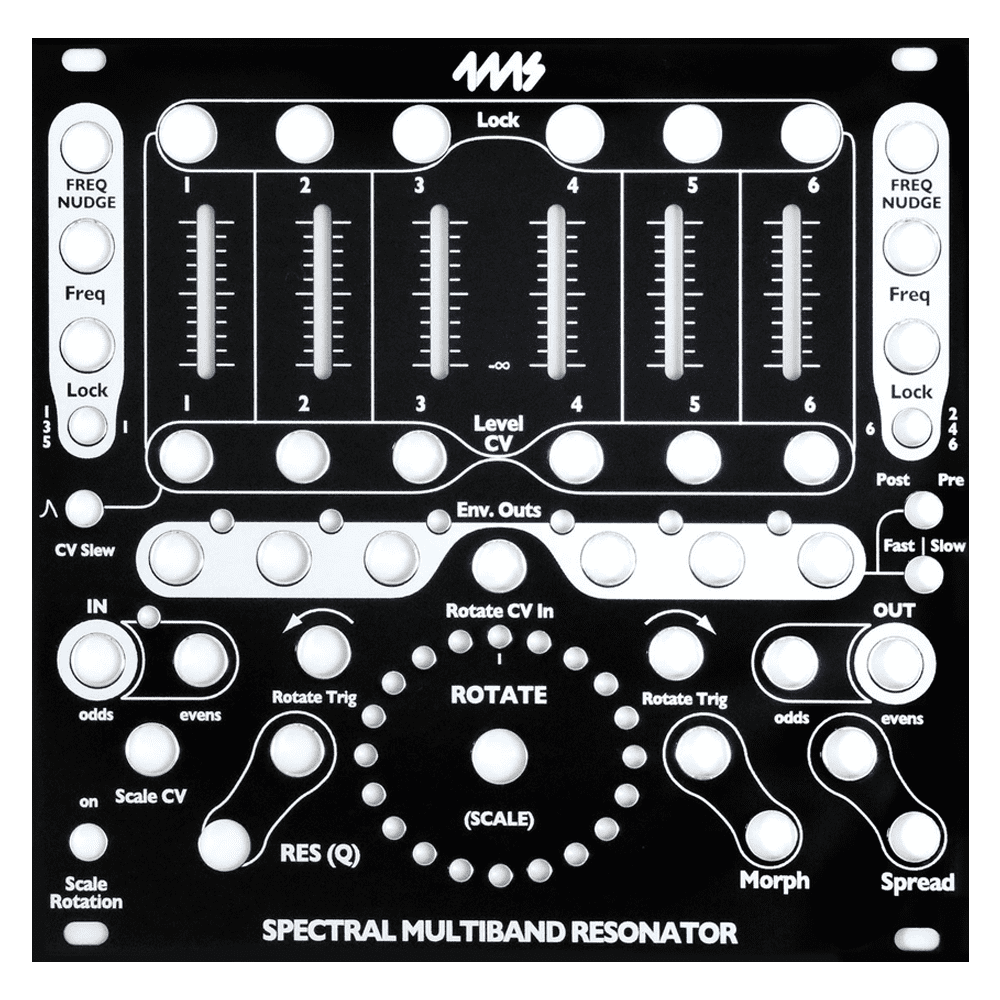 4ms Spectral Multiband Resonator Black Faceplate (Faceplate Only
