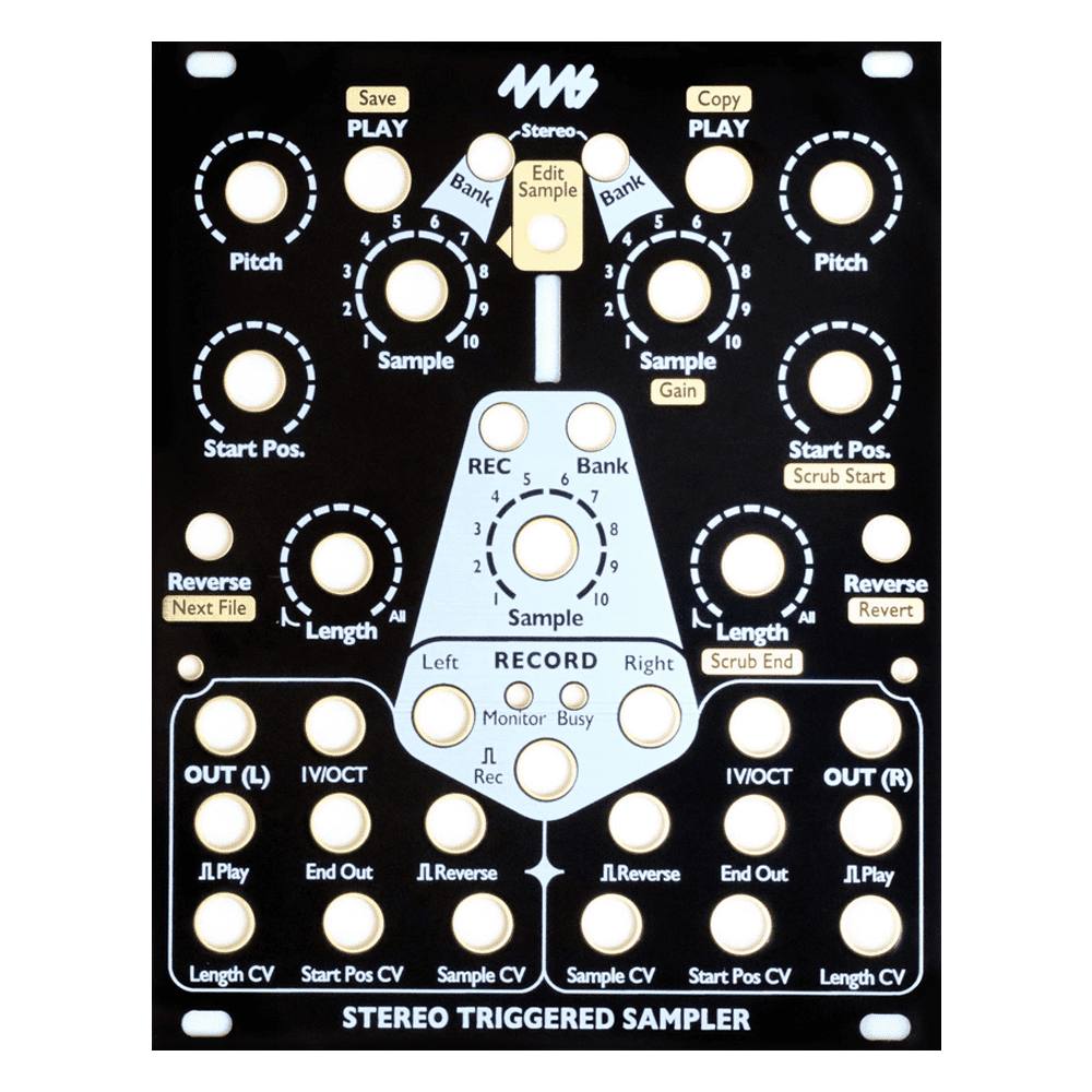 4ms Stereo Triggered Sampler Black Faceplate (Faceplate Only)