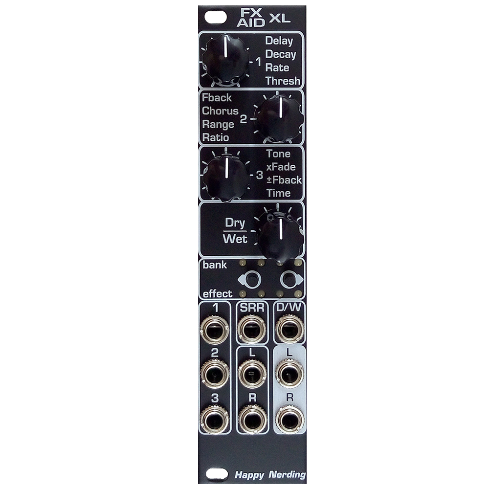 Happy Nerding FX Aid XL Eurorack Stereo Multi-FX Module (Black)