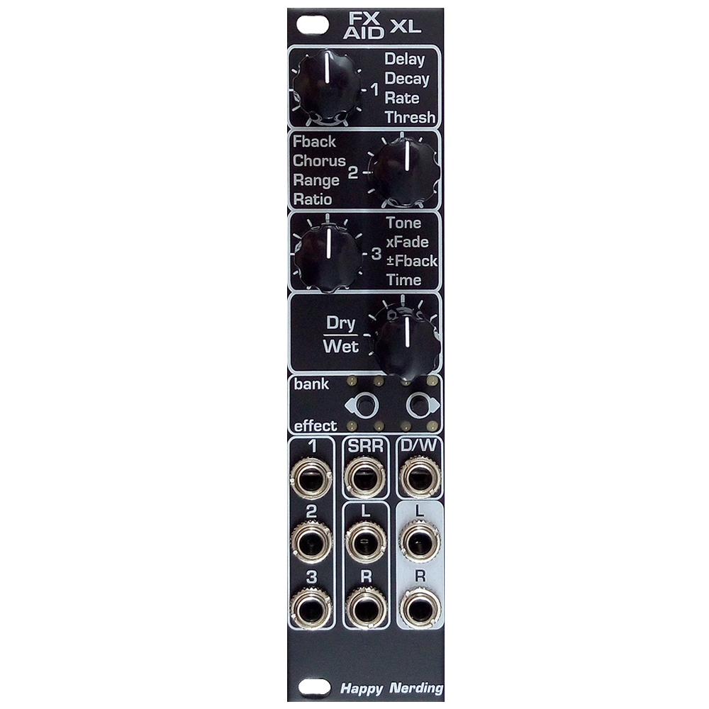 Happy Nerding FX Aid XL Eurorack Stereo Multi-FX Module (Black)