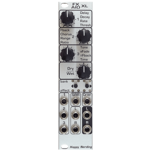 Happy Nerding FX Aid XL Eurorack Stereo Multi-FX Module (Silver)