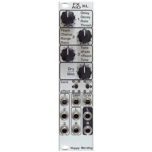 Happy Nerding FX Aid XL Eurorack Stereo Multi-FX Module (Silver)