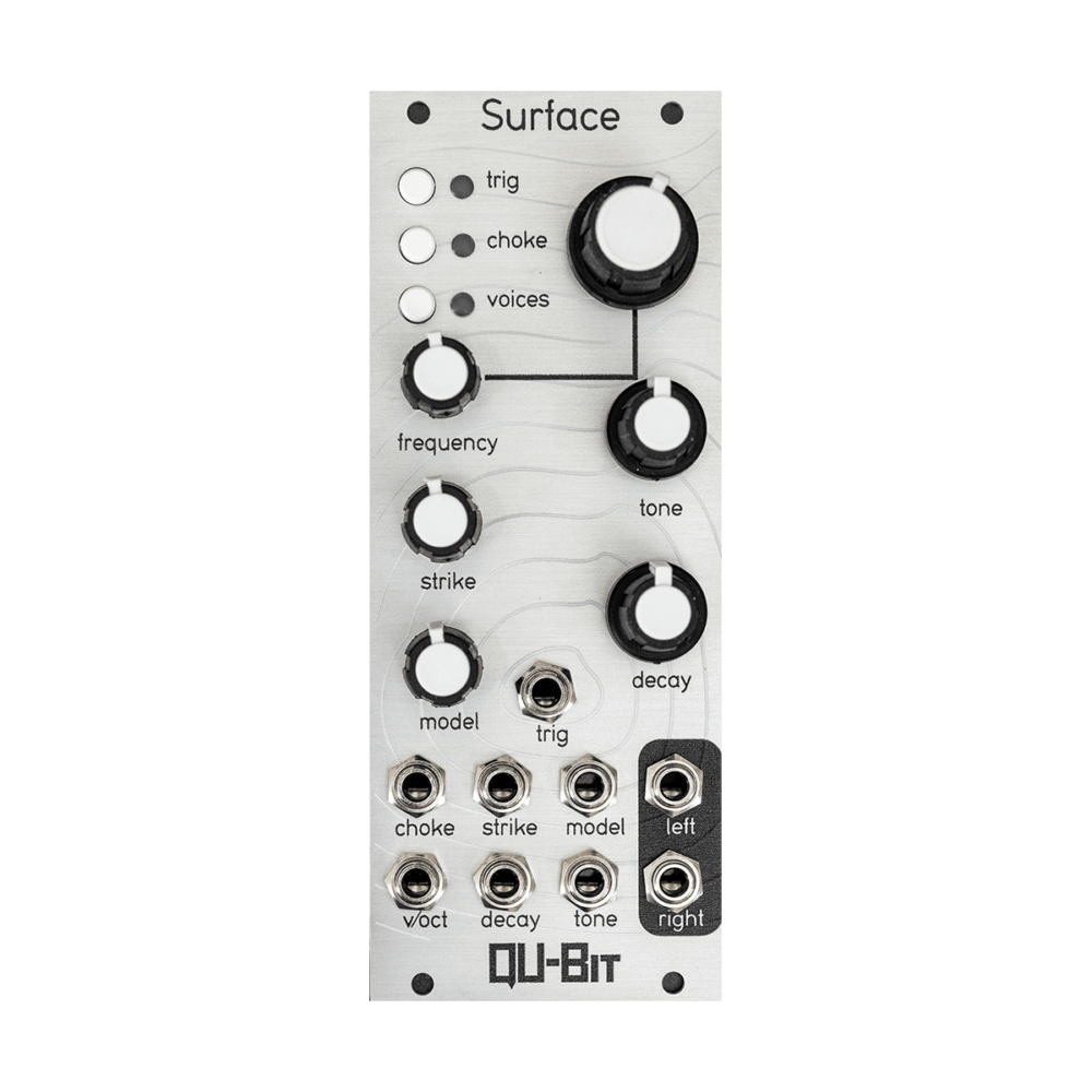 Qu-Bit Electronix Surface Eurorack Physical Modelling Voice Module (Silver)