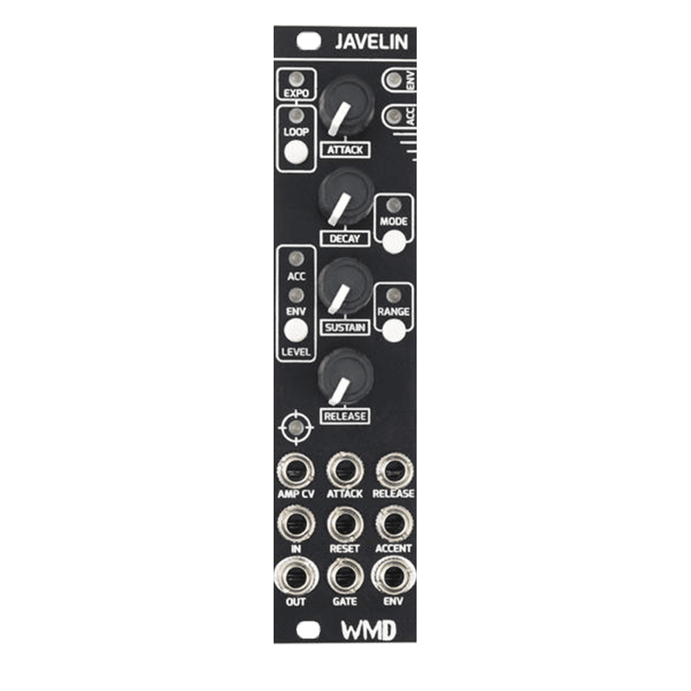 WMD Javelin Dynamic Eurorack EG/VCA Module (Black) - Elevator Sound