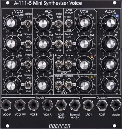 Doepfer A-111-5v Mini Synth Voice Eurorack Module (Black)