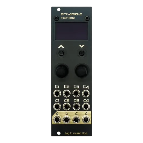 Big T Music Ornament and Crime Eurorack Module (uO_C) (Black/Gold)