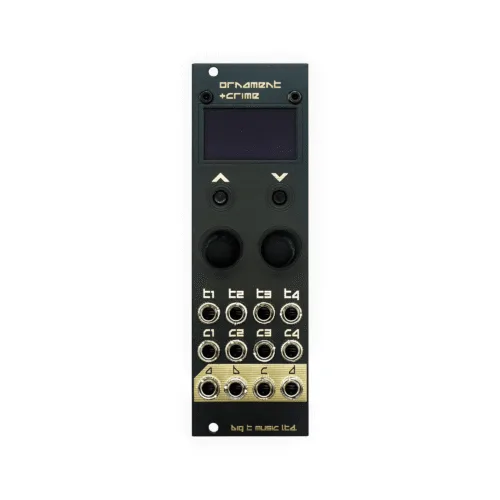 Big T Music Ornament and Crime Eurorack Module (uO_C) (Black/Gold)