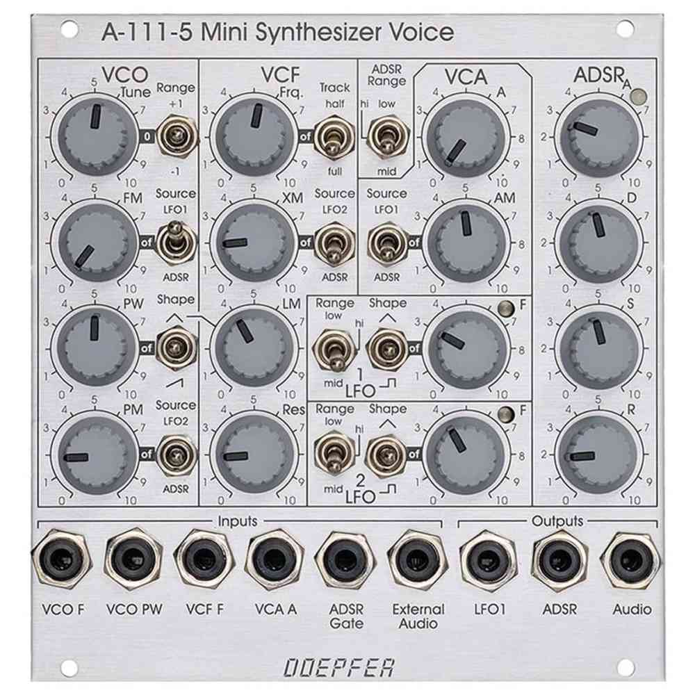 Doepfer A-111-5 Mini Synth Voice Eurorack Module (Silver)