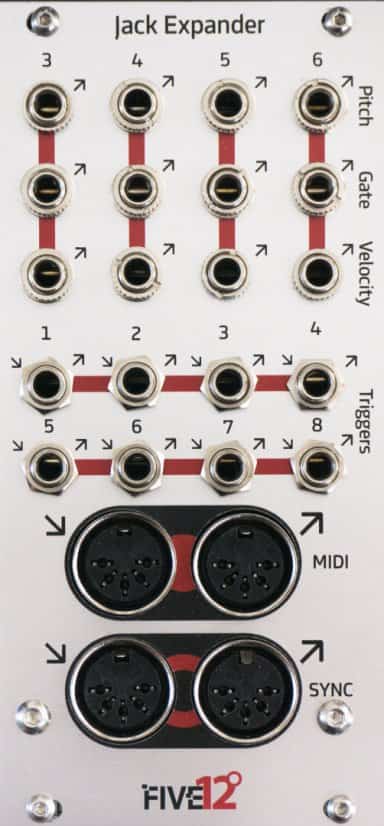 Five12 Jack Eurorack Expander Module (Vector) (Silver)