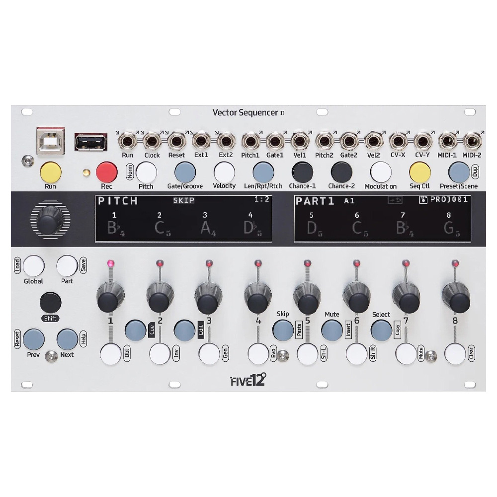Five12 Vector MKII Eurorack Sequencer Module (Silver)