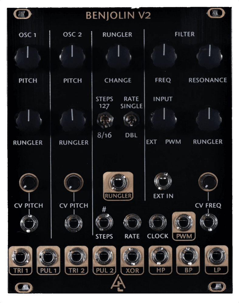 After Later Audio Benjolin V2 Eurorack Module (Black and Gold)