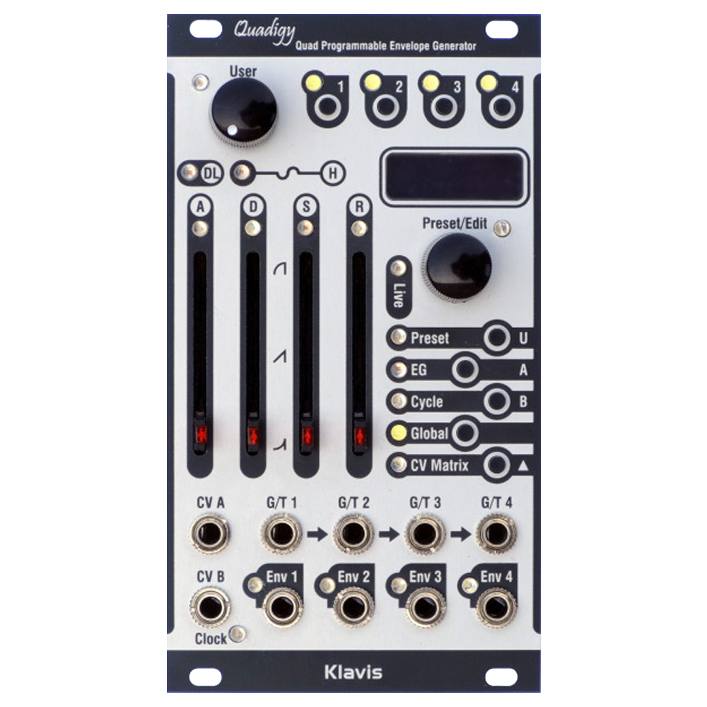 Klavis Quadigy Eurorack Quad Envelope Module (Silver)