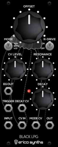 Erica Synths Black LPG Eurorack Low Pass Gate Module