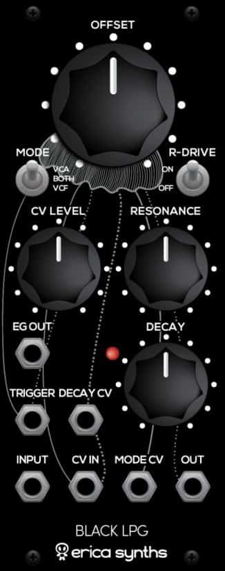 Erica Synths Black LPG Eurorack Low Pass Gate Module