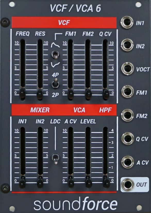 Soundforce VCF/VCA 6 Eurorack Module (Grey)