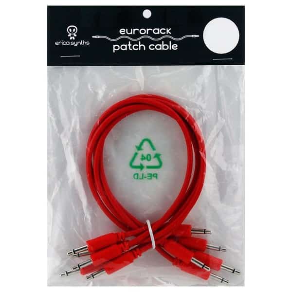 Erica Synths 5 x Patch Cables (Red 60cm)