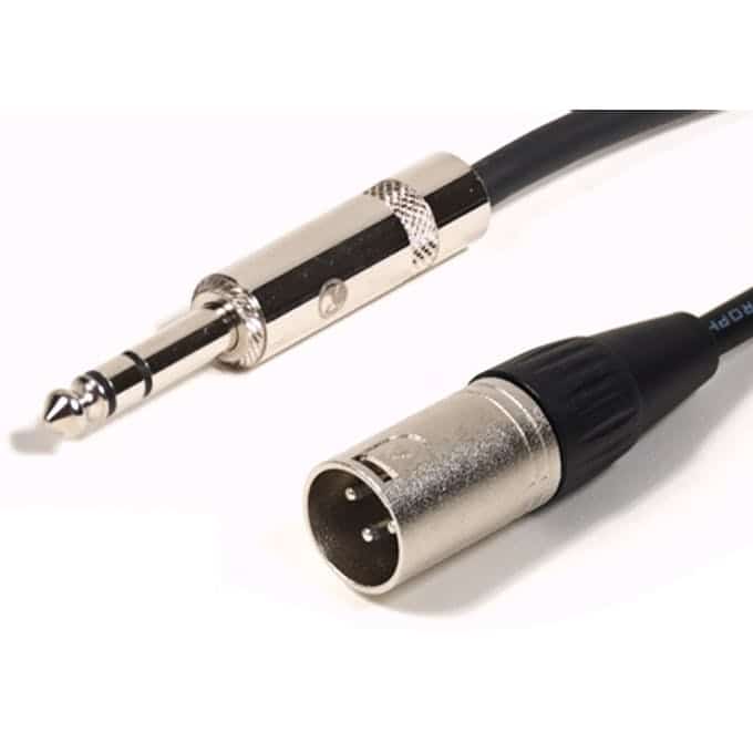 Cable – Premium 6.35mm TRS Jack Plug – Male XLR Plug (3m)
