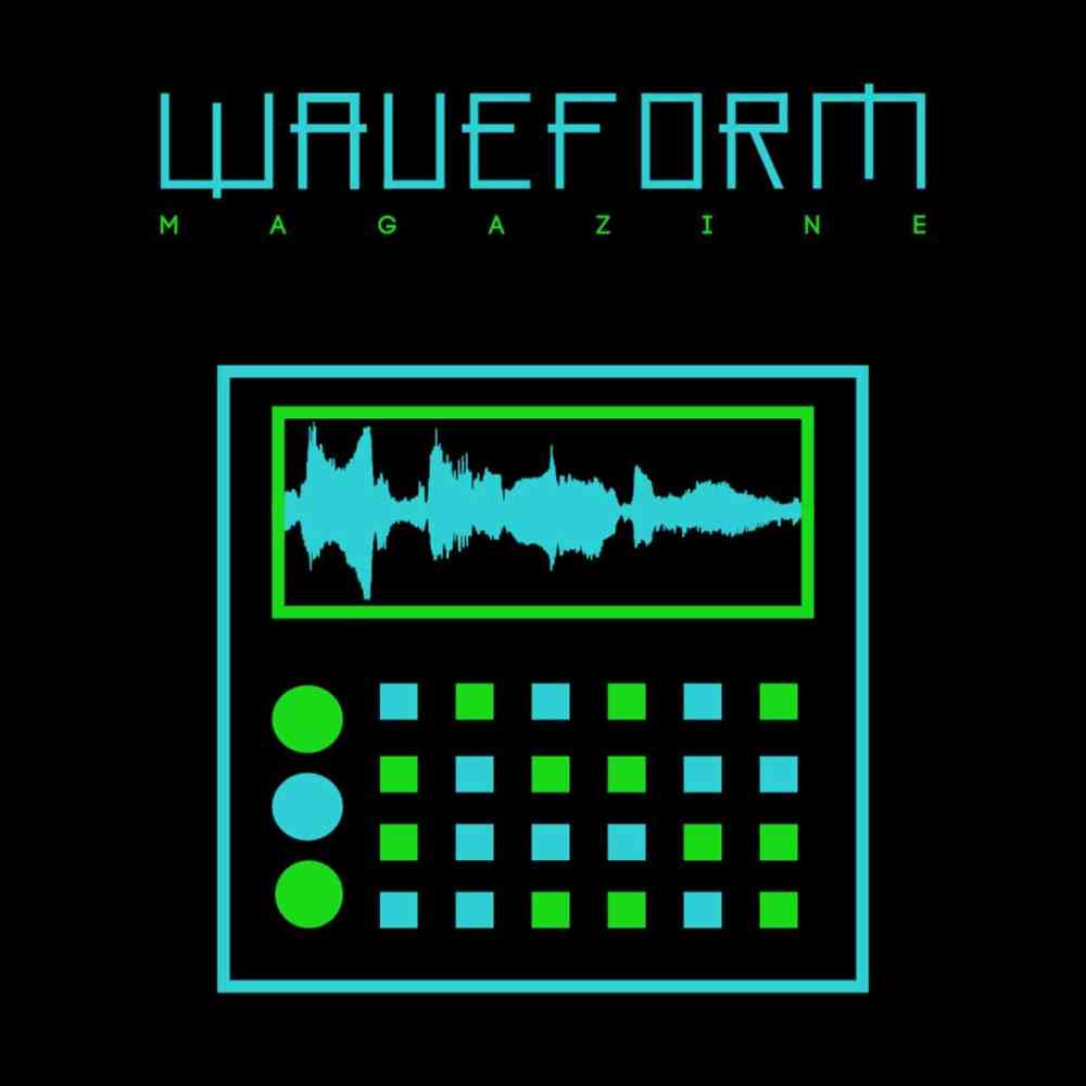 Waveform Magazine Square Blue Sticker