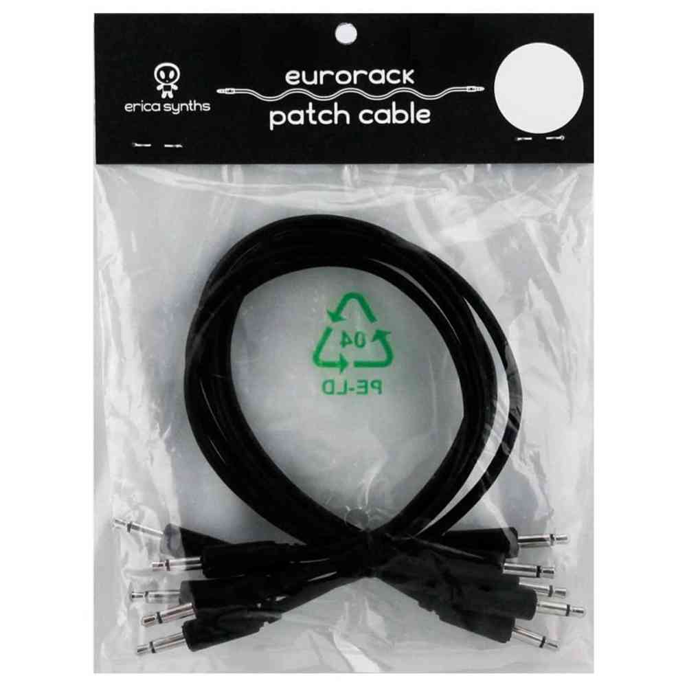 Erica Synths 5 x Patch Cables (Black 10cm)