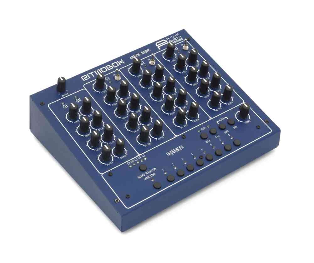 AVP Synth Ritmobox Analog Drum Synthesizer (Blue)[Ex Demo]