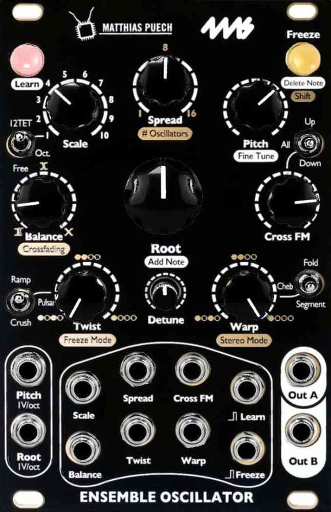 4ms Ensemble Oscillator Eurorack Module (Black)