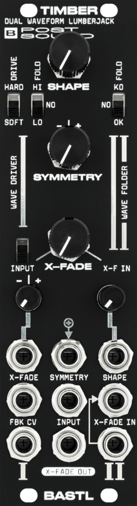 Bastl Instruments Timber Eurorack Wavefolder and Distortion Module (Black)