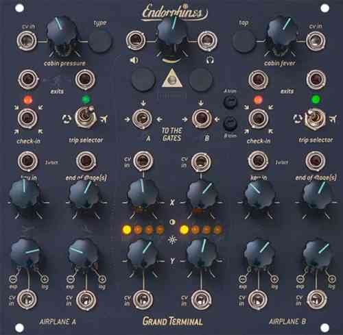Endorphin.es Grand Terminal Eurorack Stereo Envelope Filter and FX Module (Black)