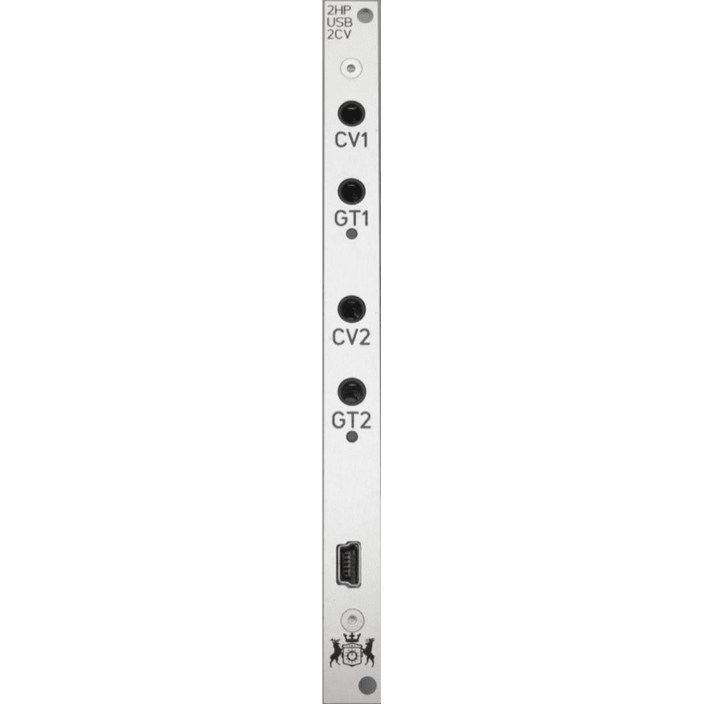 Michigan Synth Works 2HP2CV USB to CV Eurorack Adapter Module (Silver)