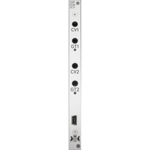 Michigan Synth Works 2HP2CV USB to CV Eurorack Adapter Module (Silver)