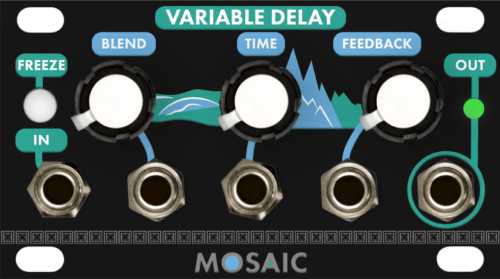 Mosaic Variable Delay 1U Eurorack Module (Black)