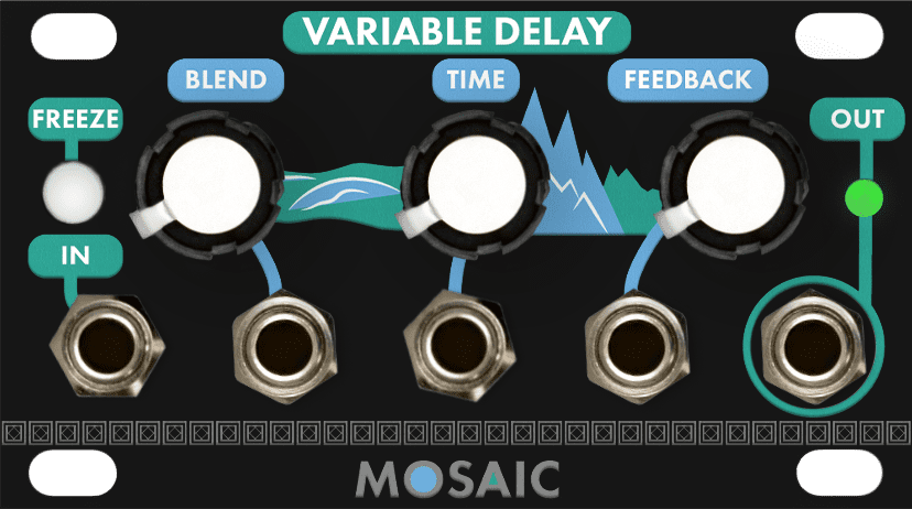 Mosaic 1U Eurorack Variable Delay Module (Black)
