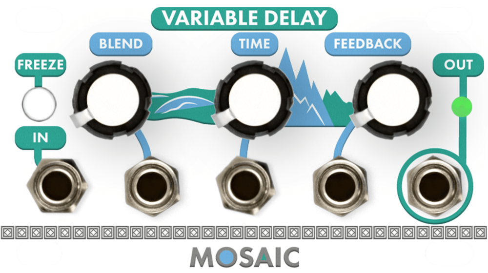 Mosaic 1U Eurorack Variable Delay Module (White)