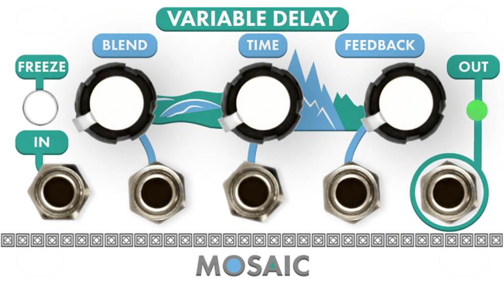 Mosaic Variable Delay 1U Eurorack Module (White)